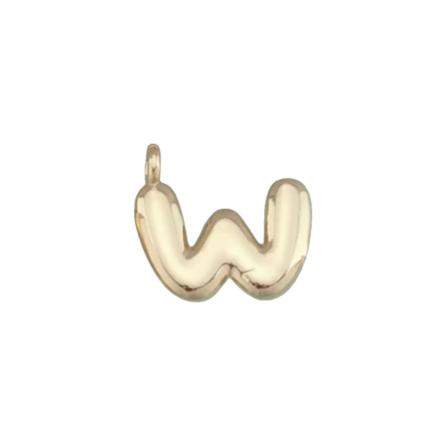 Gold Bubble Letter Charms