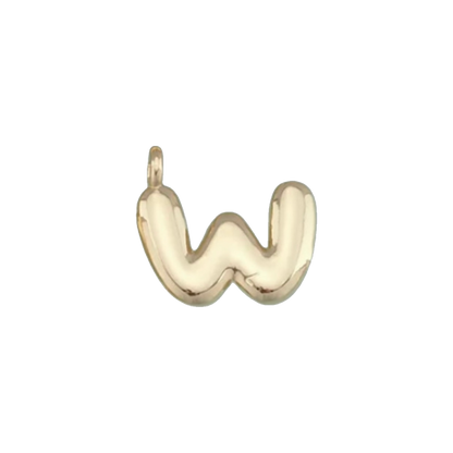 Gold Bubble Letter Charms