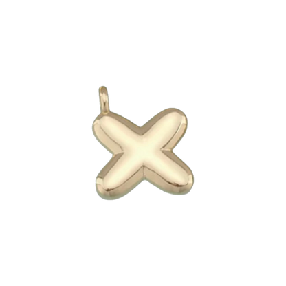 Gold Bubble Letter Charms