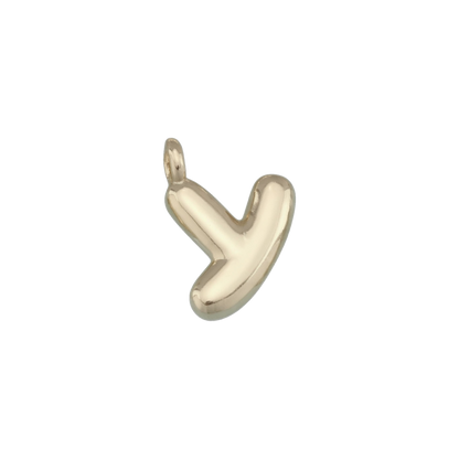 Gold Bubble Letter Charms