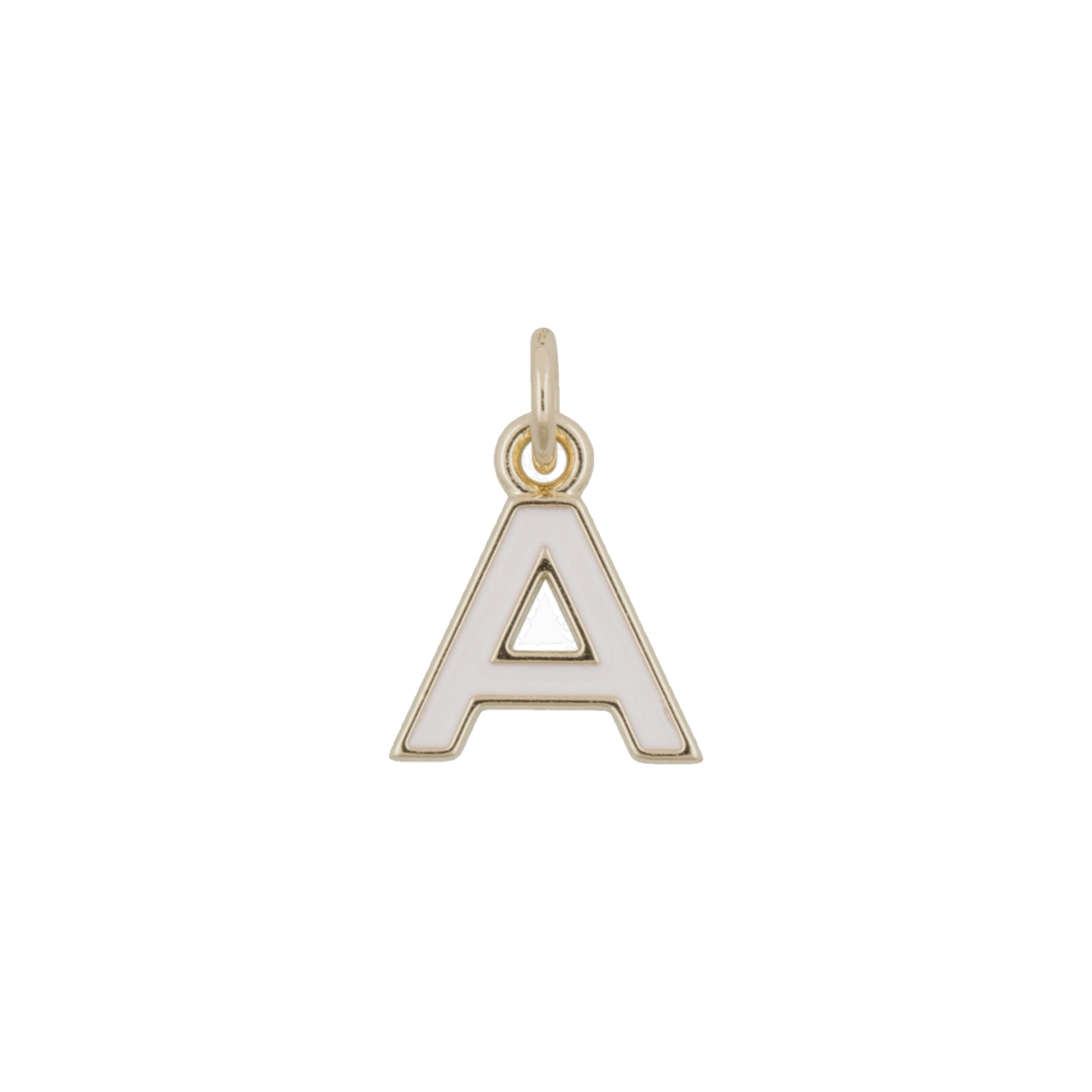 White and Gold Letter Charms