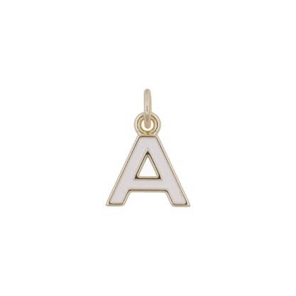 White and Gold Letter Charms