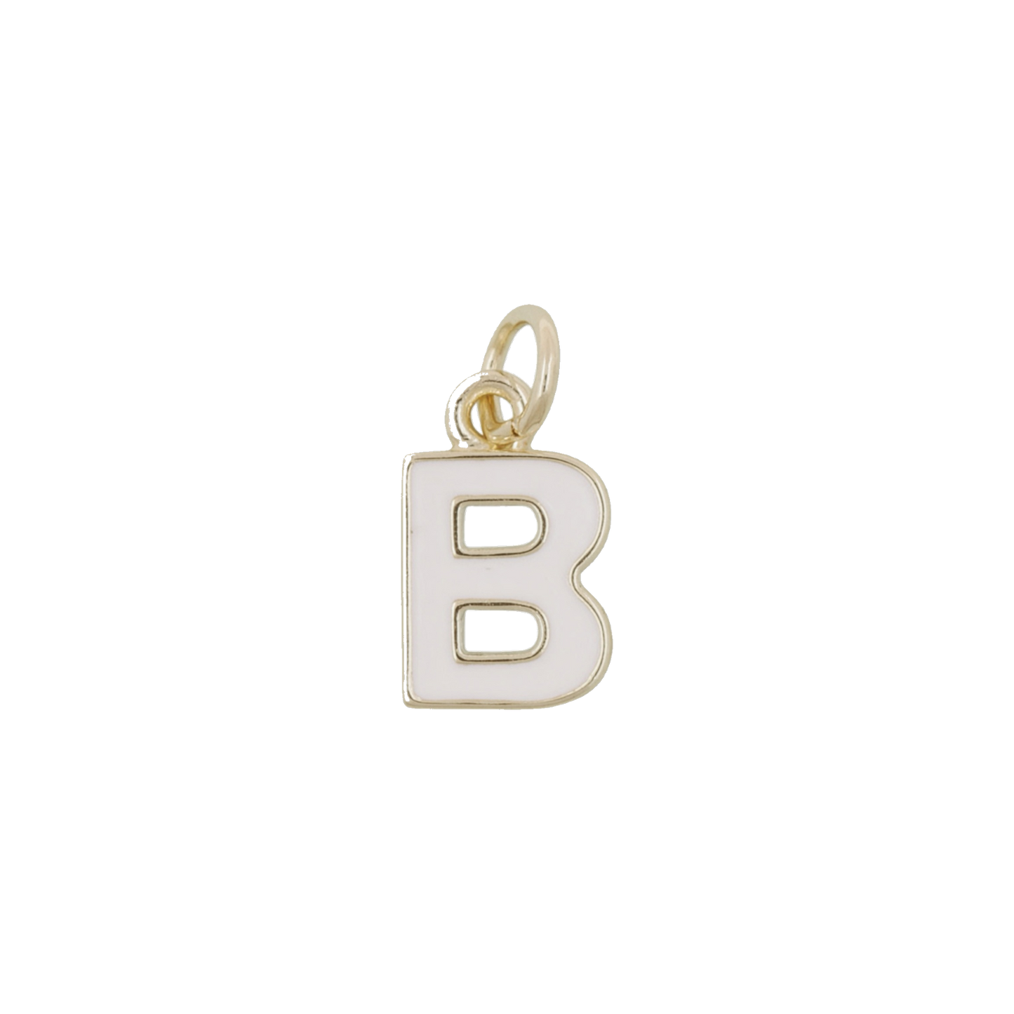 White and Gold Letter Charms
