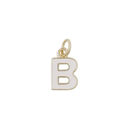White and Gold Letter Charms