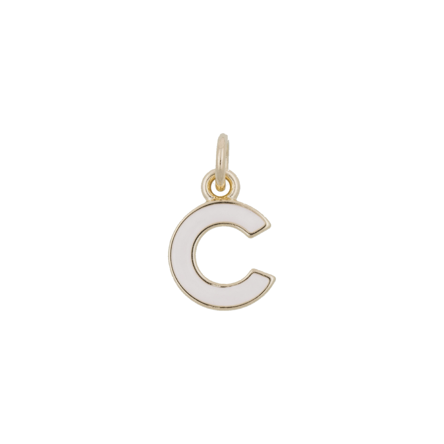 White and Gold Letter Charms