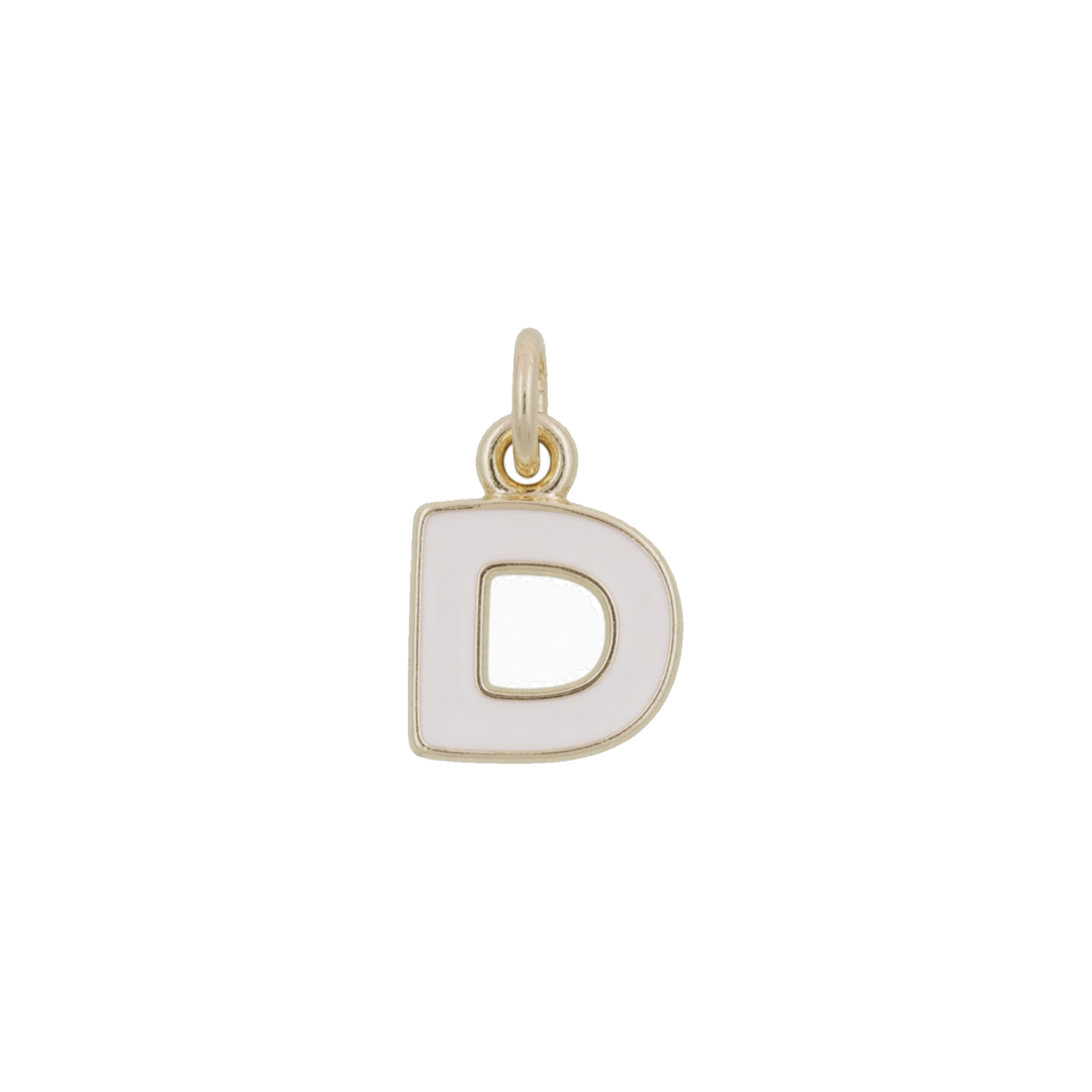 White and Gold Letter Charms
