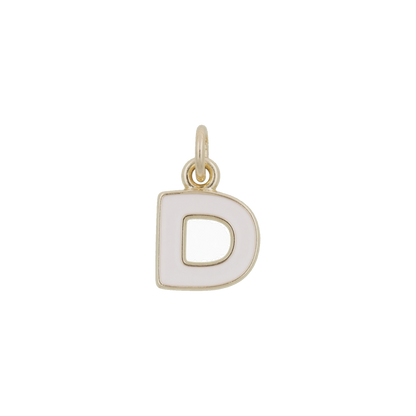 White and Gold Letter Charms