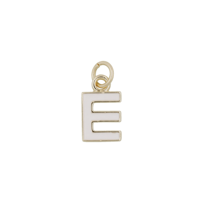 White and Gold Letter Charms