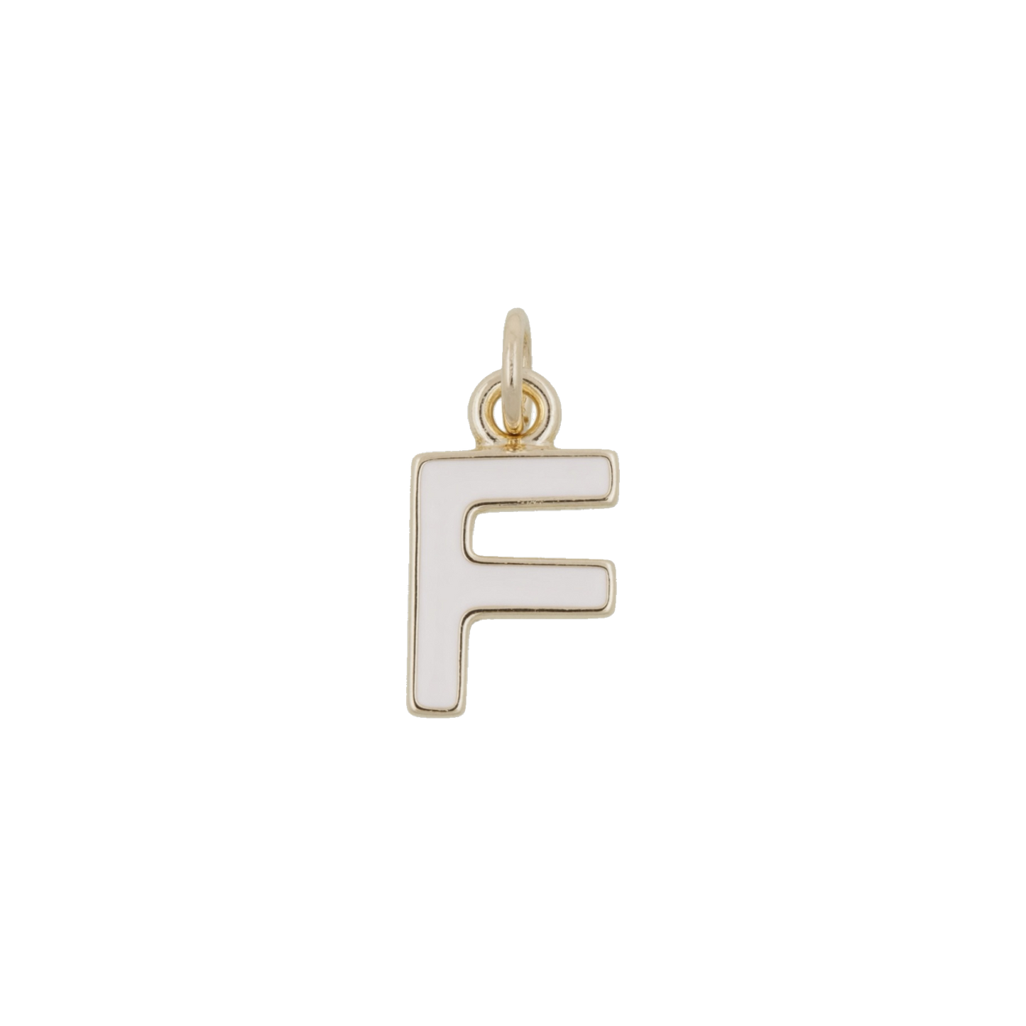 White and Gold Letter Charms
