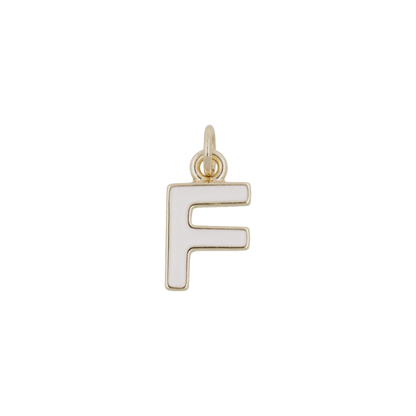 White and Gold Letter Charms