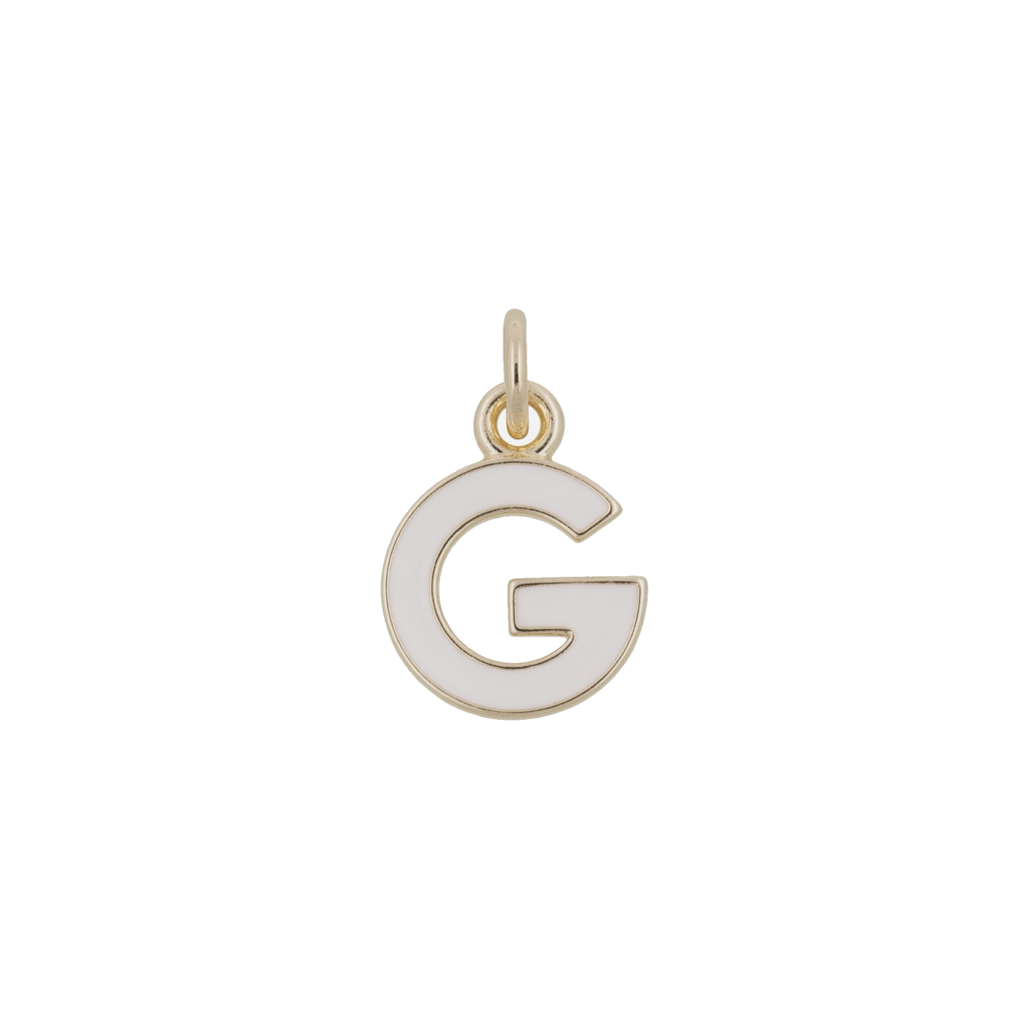 White and Gold Letter Charms