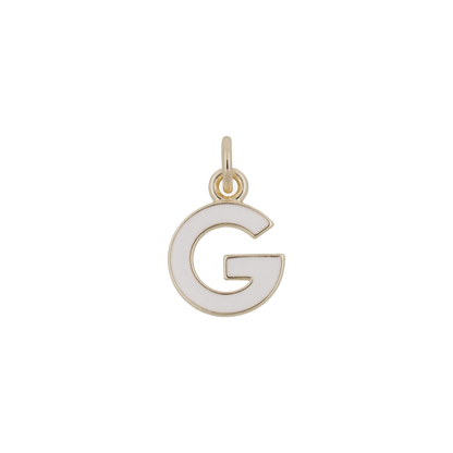 White and Gold Letter Charms