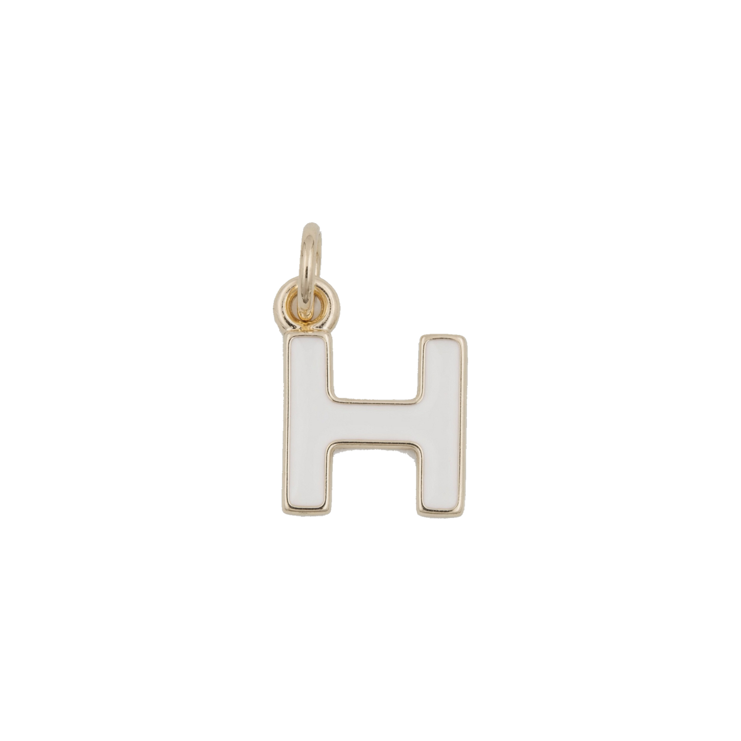 White and Gold Letter Charms