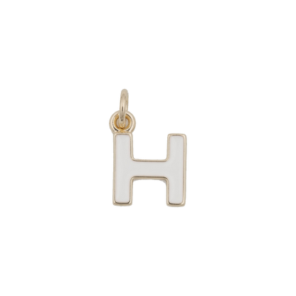 White and Gold Letter Charms