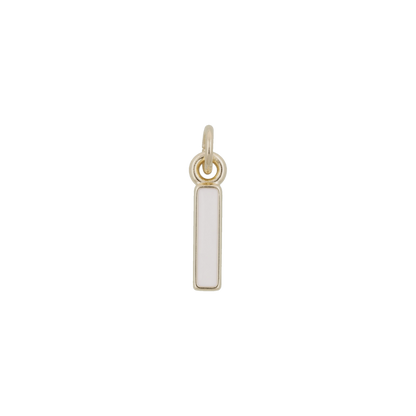 White and Gold Letter Charms