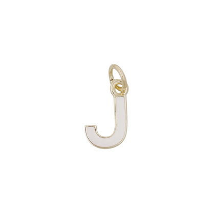 White and Gold Letter Charms