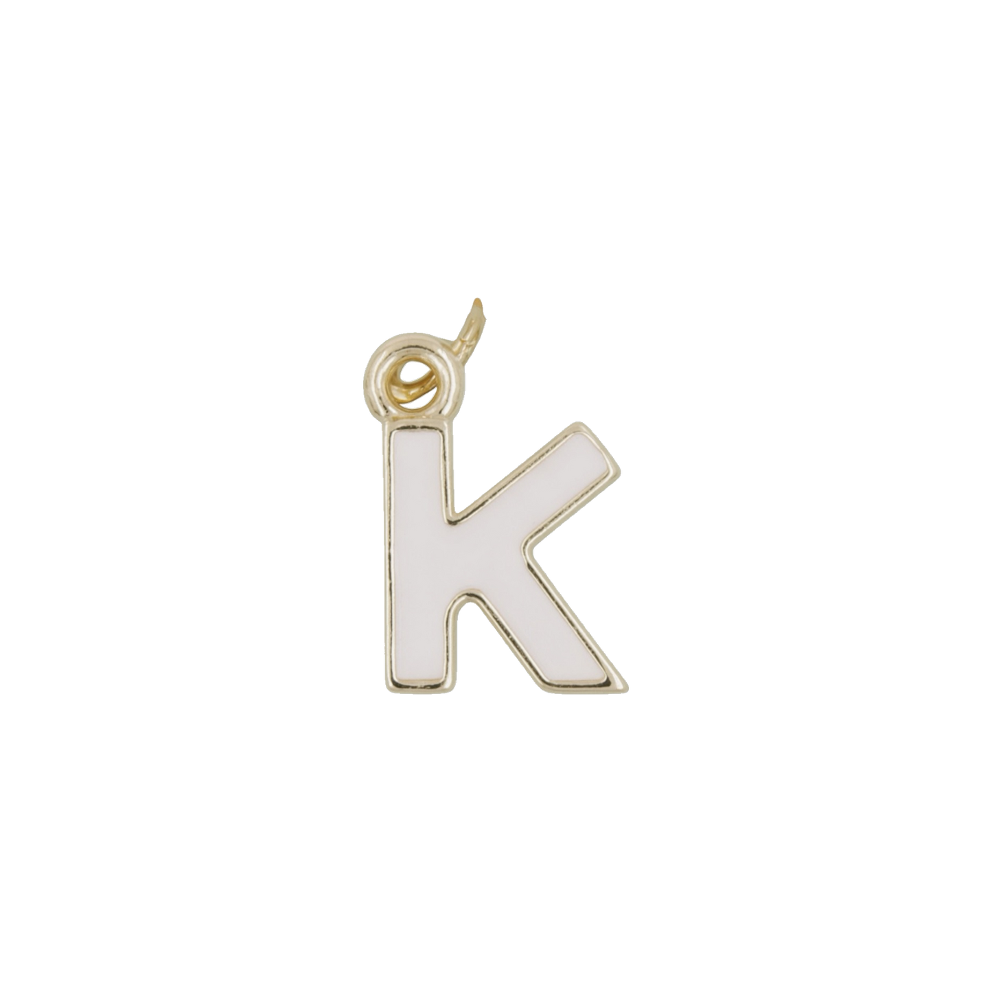 White and Gold Letter Charms