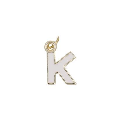 White and Gold Letter Charms