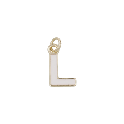 White and Gold Letter Charms