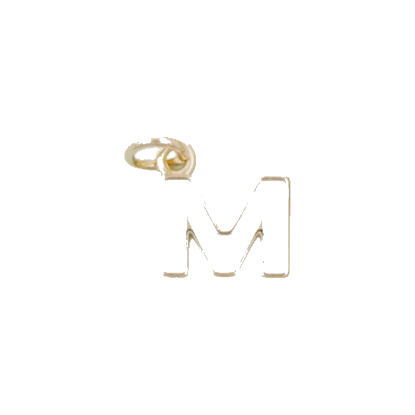 White and Gold Letter Charms