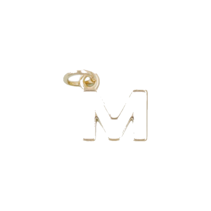 White and Gold Letter Charms