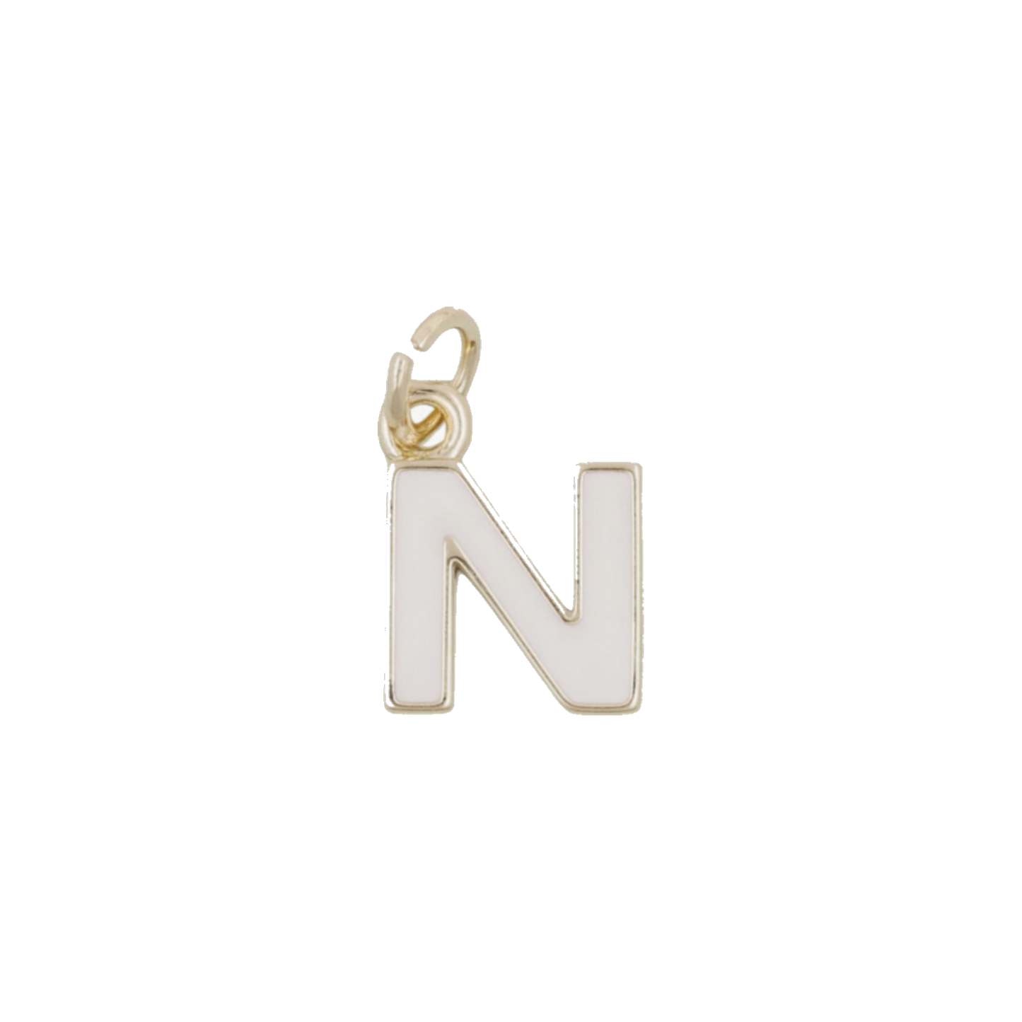 White and Gold Letter Charms