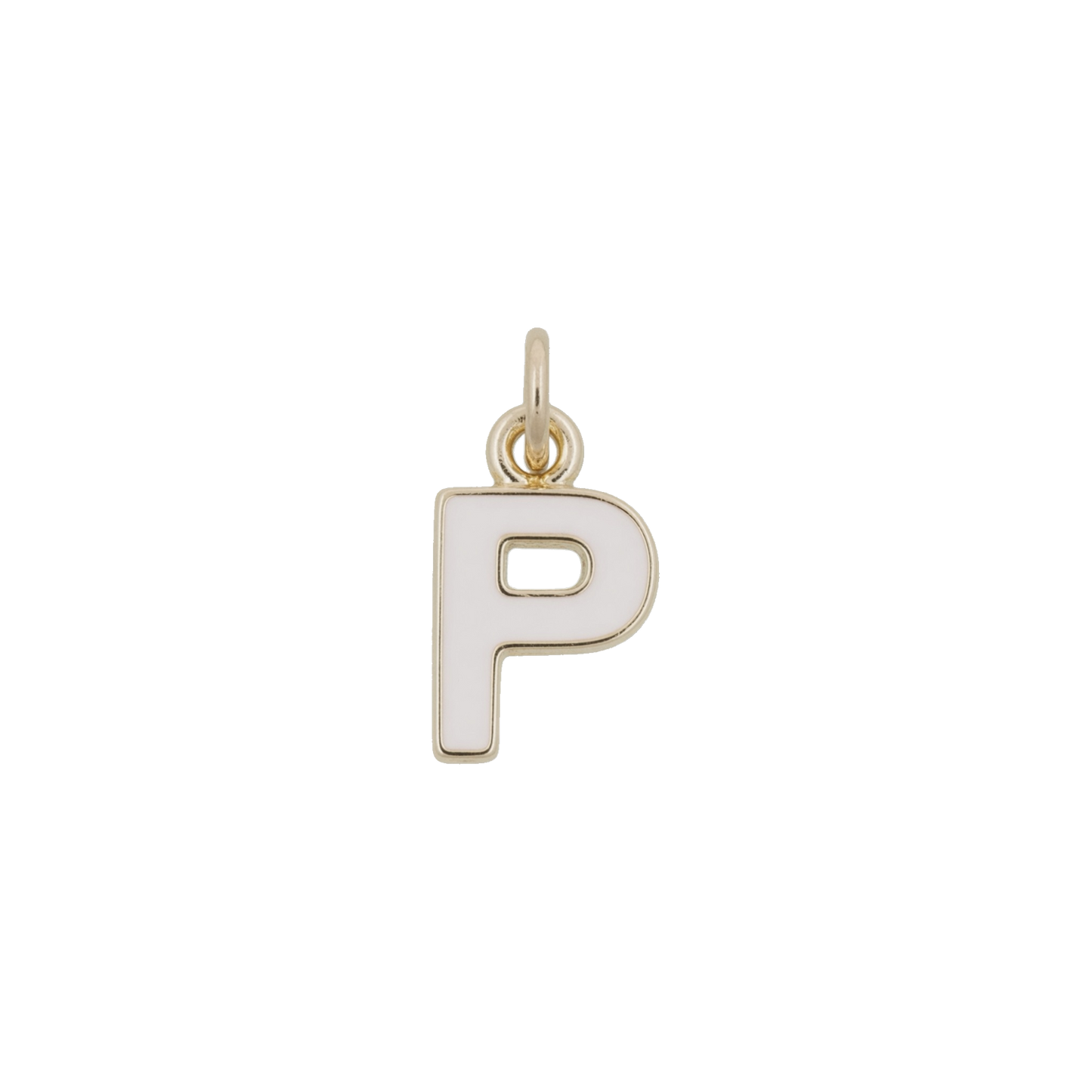 White and Gold Letter Charms