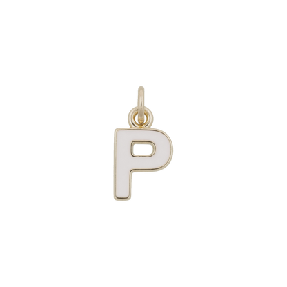 White and Gold Letter Charms
