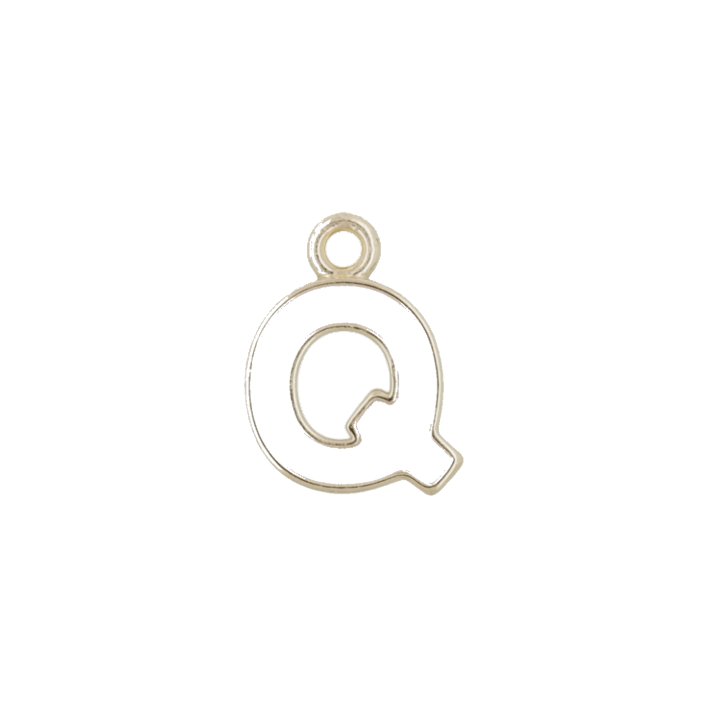 White and Gold Letter Charms