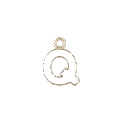 White and Gold Letter Charms