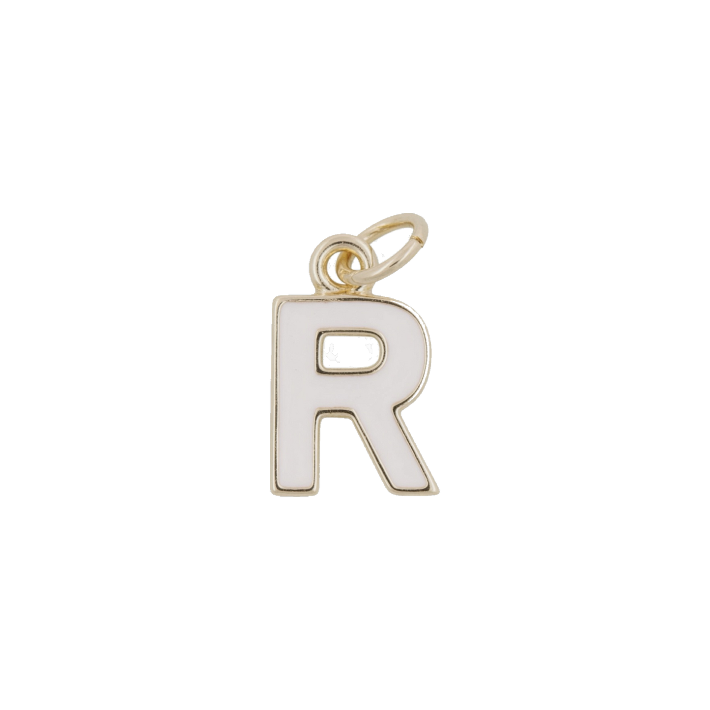 White and Gold Letter Charms
