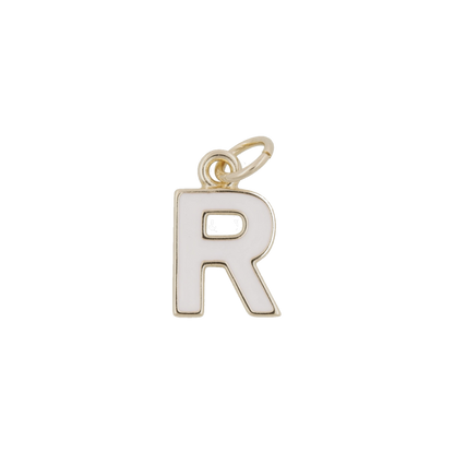 White and Gold Letter Charms