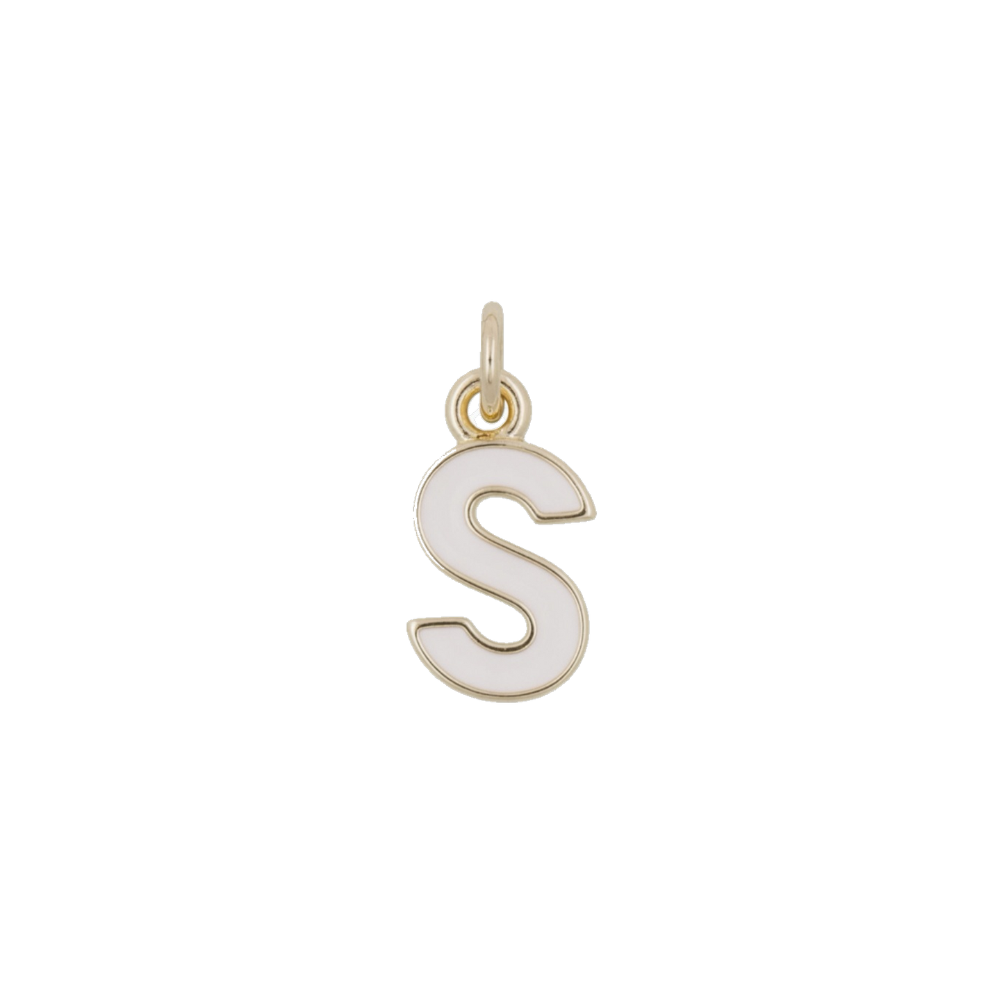 White and Gold Letter Charms