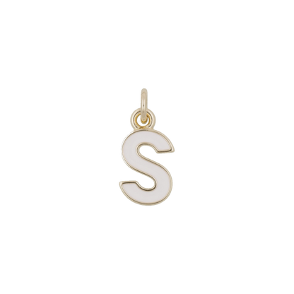 White and Gold Letter Charms