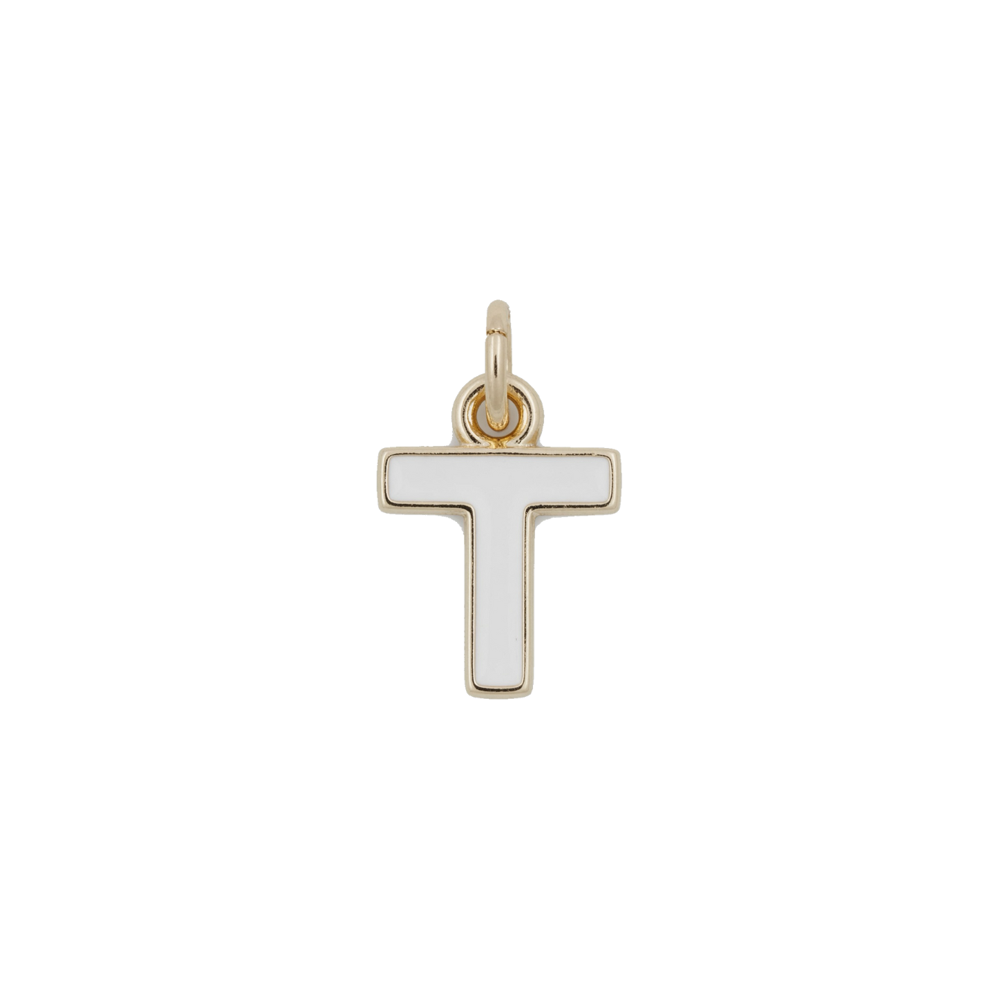 White and Gold Letter Charms