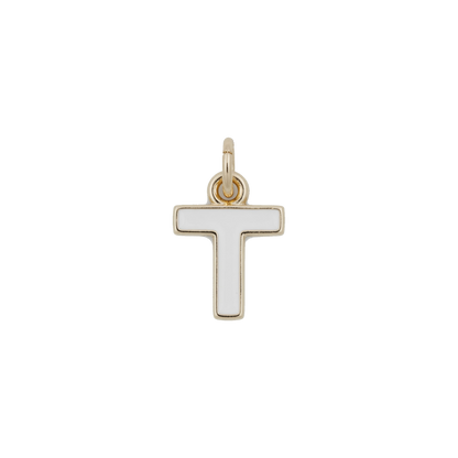 White and Gold Letter Charms