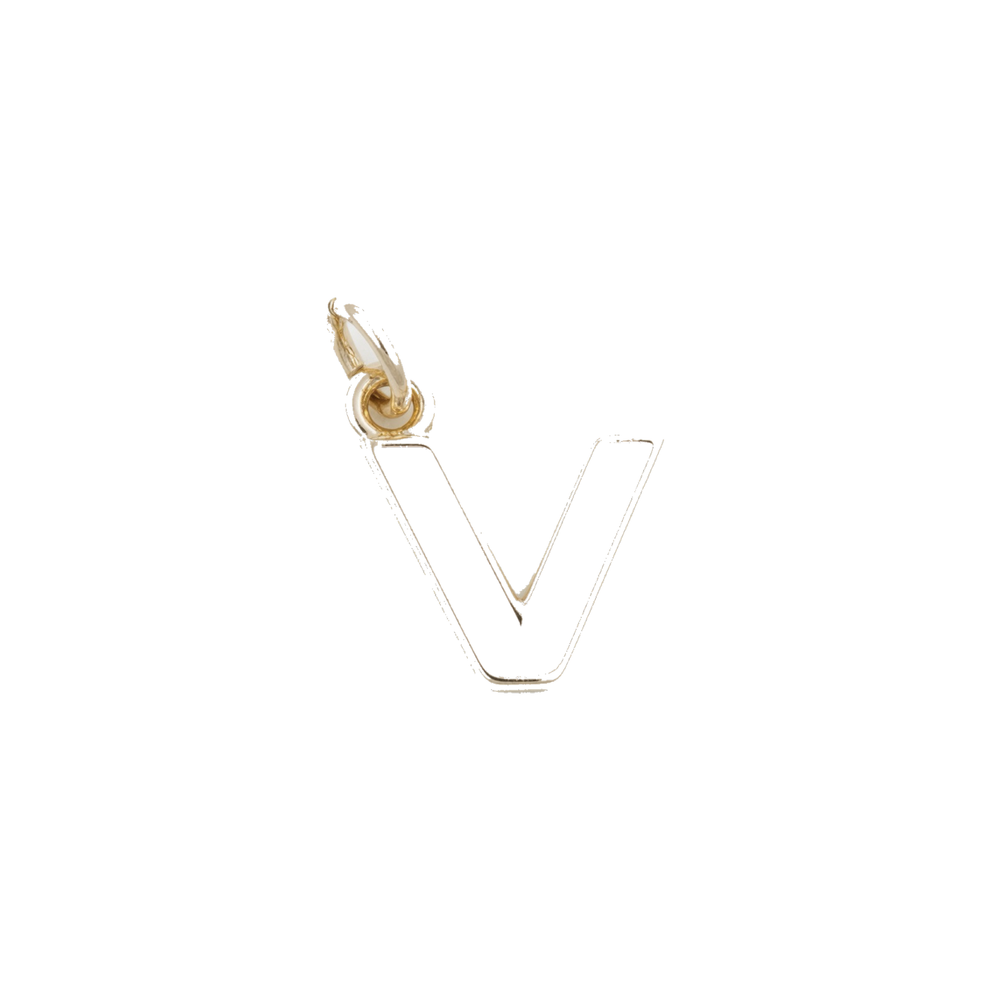 White and Gold Letter Charms