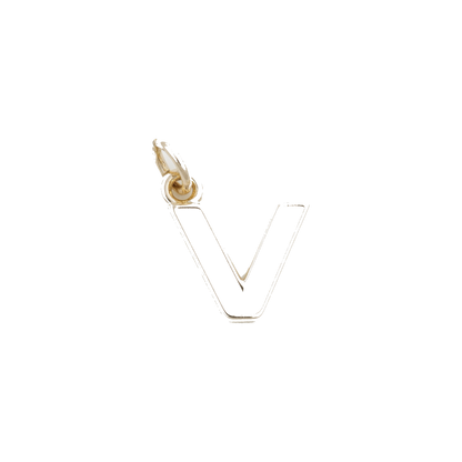 White and Gold Letter Charms