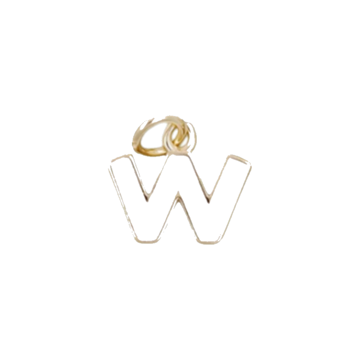 White and Gold Letter Charms