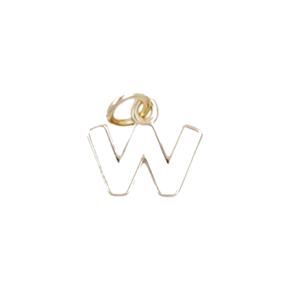White and Gold Letter Charms