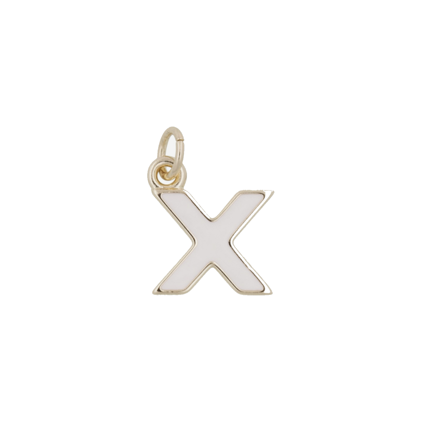White and Gold Letter Charms