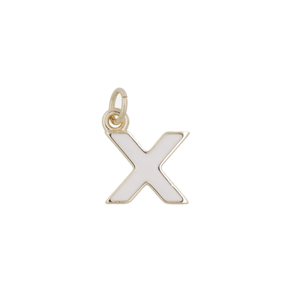White and Gold Letter Charms
