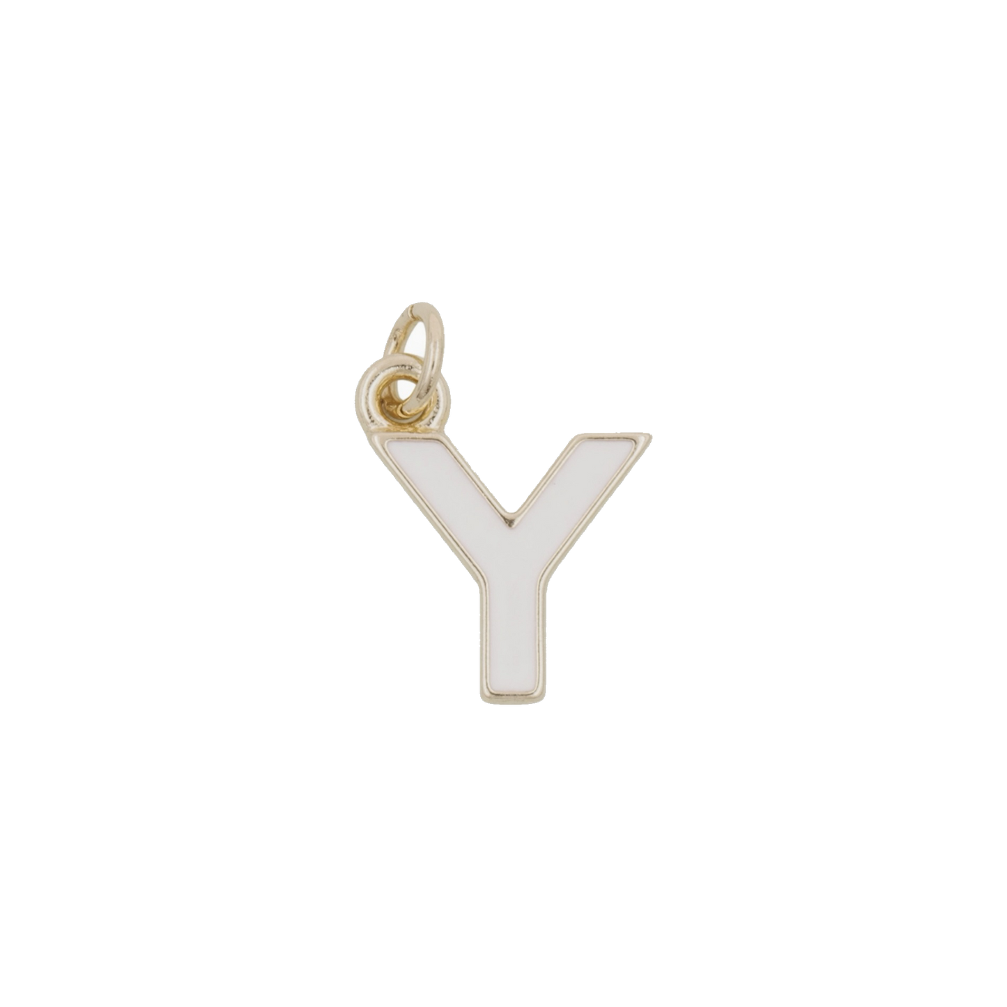 White and Gold Letter Charms