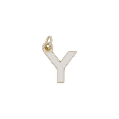 White and Gold Letter Charms
