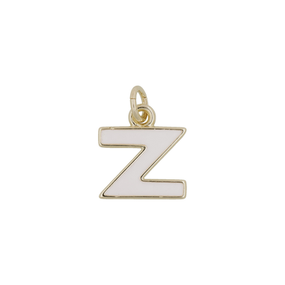 White and Gold Letter Charms