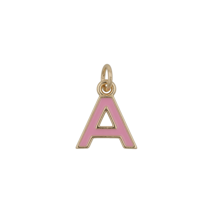 Pink and Gold Letter Charms