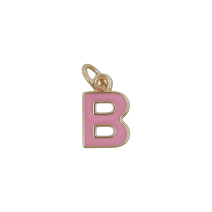 Pink and Gold Letter Charms