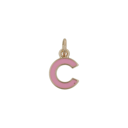 Pink and Gold Letter Charms