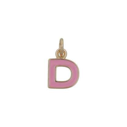 Pink and Gold Letter Charms