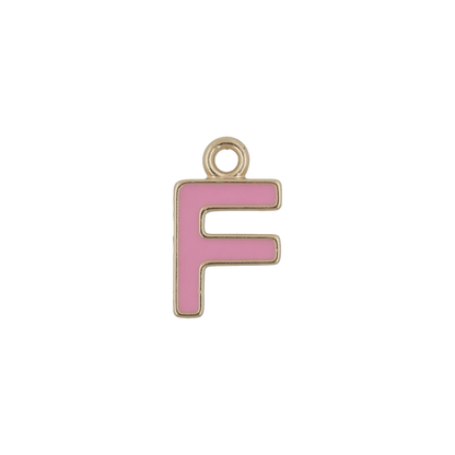 Pink and Gold Letter Charms